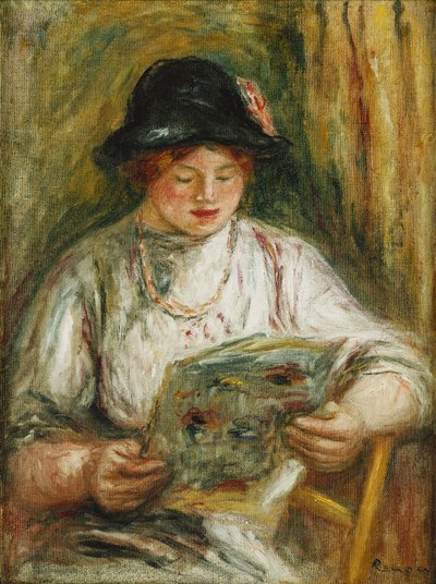 Femme Lisant, c.1910-12 - Pierre Auguste Renoir