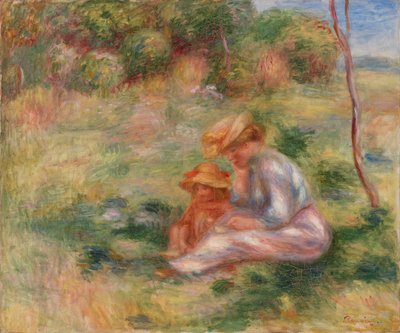 Femme avec enfant sur l