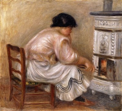 Femme au Coin du Poêle - Pierre Auguste Renoir