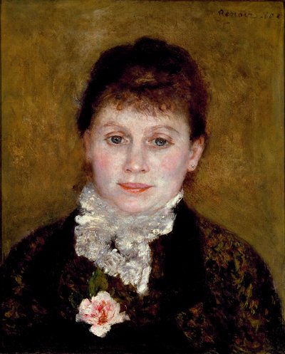 Femme avec un col blanc. Portrait d
