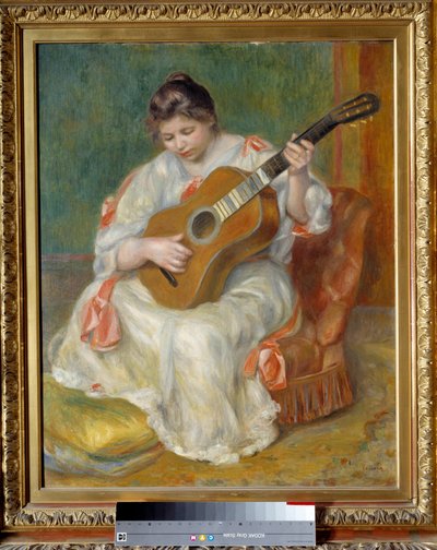 Femme jouant de la guitare - Pierre Auguste Renoir