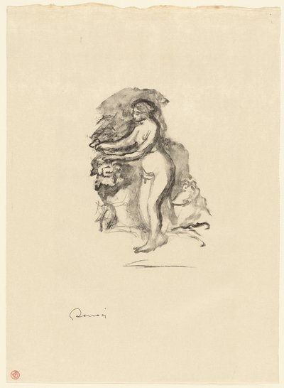 Femme avec une Vigne - Pierre Auguste Renoir