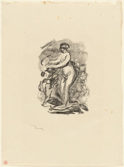 Femme avec vigne, 1ère variante - Pierre Auguste Renoir