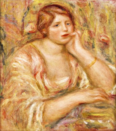 Femme de Face, Accoudée, 1919 - Pierre Auguste Renoir