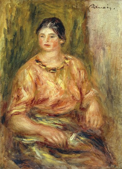 Femme au corsage rose - Pierre Auguste Renoir