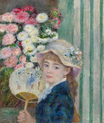 Femme avec un éventail, vers 1879 - Pierre Auguste Renoir