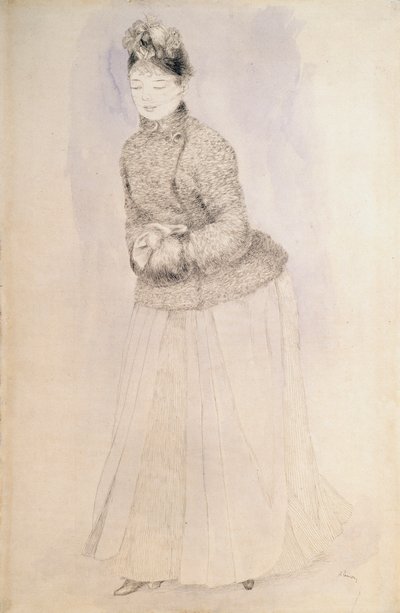 Femme avec un manchon, vers 1883-1884 - Pierre Auguste Renoir
