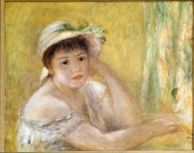 Femme au chapeau de paille - Pierre Auguste Renoir