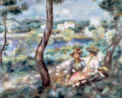 Jeune fille et garçon dans un paysage, 1893 - Pierre Auguste Renoir