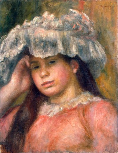 Jeune fille avec un chapeau, 1892-1894 - Pierre Auguste Renoir