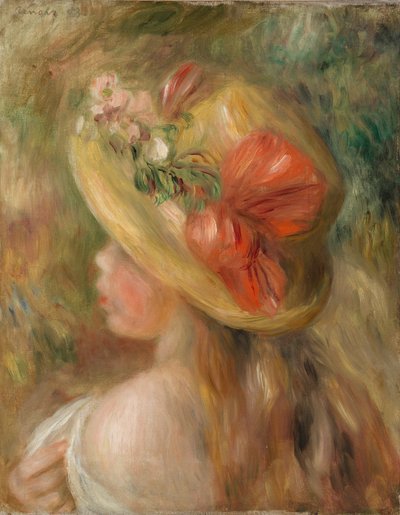 Jeune fille au chapeau - Pierre Auguste Renoir