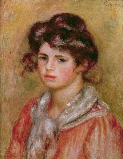 Jeune fille avec un mouchoir blanc - Pierre Auguste Renoir