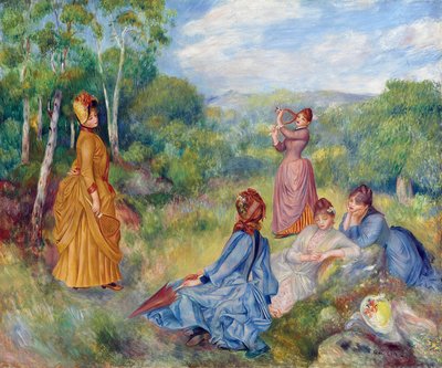 Jeunes filles jouant au badminton - Pierre Auguste Renoir
