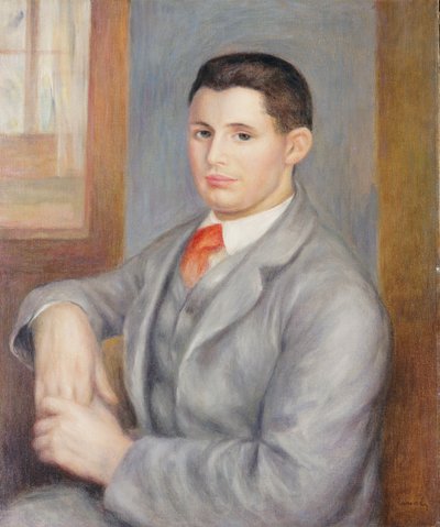 Jeune homme avec une cravate rouge, 1890 - Pierre Auguste Renoir