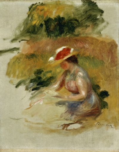 Jeune Femme Lisant - Pierre Auguste Renoir