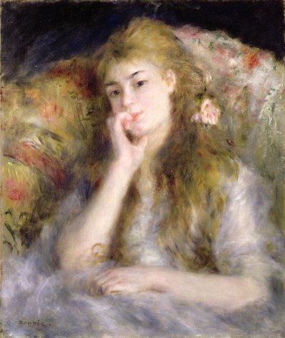 Jeune femme assise, vers 1876-77 - Pierre Auguste Renoir