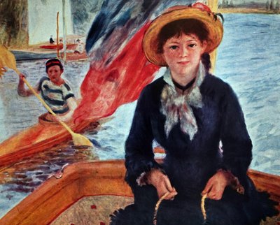 Jeune femme dans un bateau (Lise Trehot) - Pierre Auguste Renoir