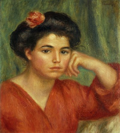 Jeune Fille à la Rose, 1907 - Pierre Auguste Renoir