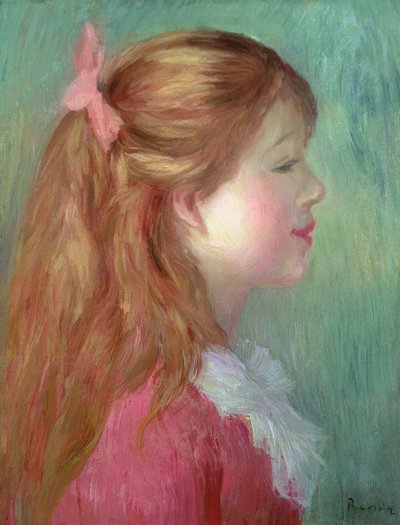 Jeune fille aux longs cheveux de profil, 1890 - Pierre Auguste Renoir