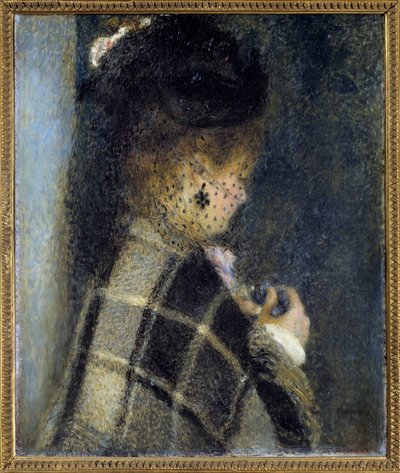 Jeune femme avec un voile. Peinture de Pierre Auguste Renoir (1841-1919) vers 1870 Paris, musée d