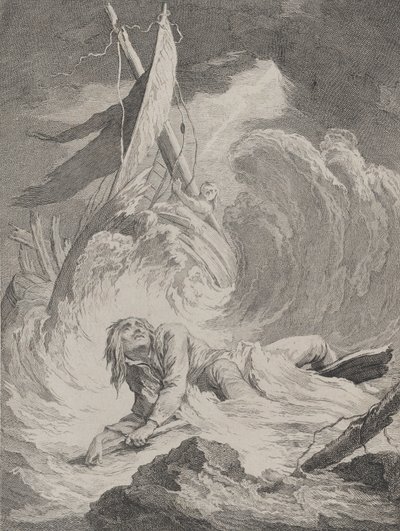 Lazarille à son retour des Indes fait naufrage..., vers 1717-60 - Pierre Aveline
