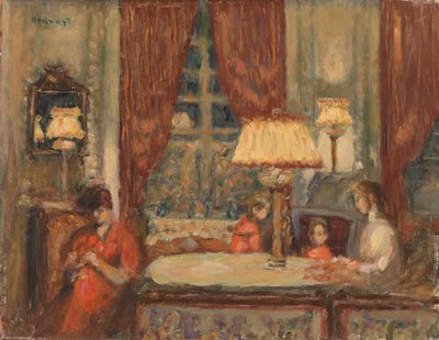 La Soirée sous les lampes - Pierre Bonnard
