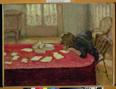 Fille écrivant - Pierre Bonnard