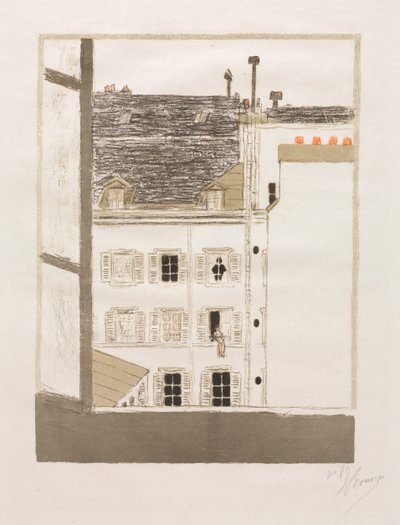 Maisons dans la cour - Pierre Bonnard