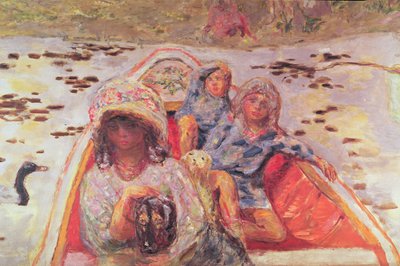 Dans le bateau, détail des filles, c.1907 (détail) - Pierre Bonnard