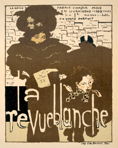 La Revue Blanche, affiche publicitaire pour le premier numéro du célèbre mensuel, 1894 - Pierre Bonnard