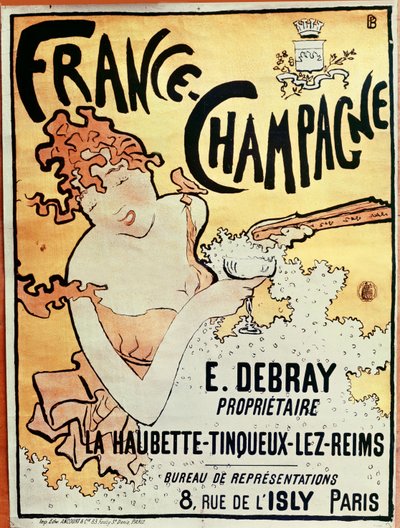 Affiche publicitaire France Champagne, 1891 - Pierre Bonnard