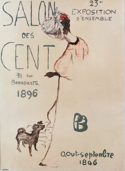 Affiche publicitaire pour la 23e exposition du Salon des Cent, 1896 - Pierre Bonnard