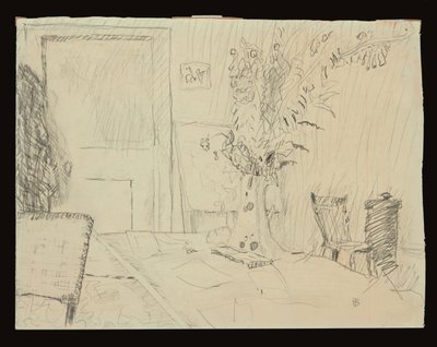 Pot de fleurs dans la salle à manger du cannet - Pierre Bonnard
