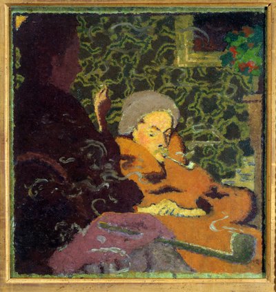 Intimité. Personnages fumant la pipe - Pierre Bonnard
