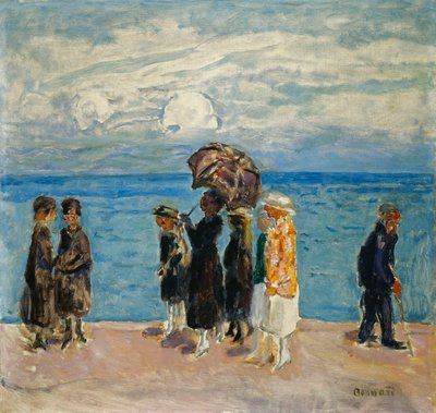 Promeneurs au bord de la mer - Pierre Bonnard