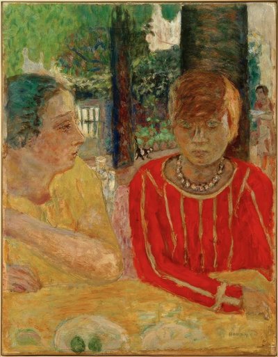 Reine Natanson et Marthe Bonnard au corsage rouge - Pierre Bonnard
