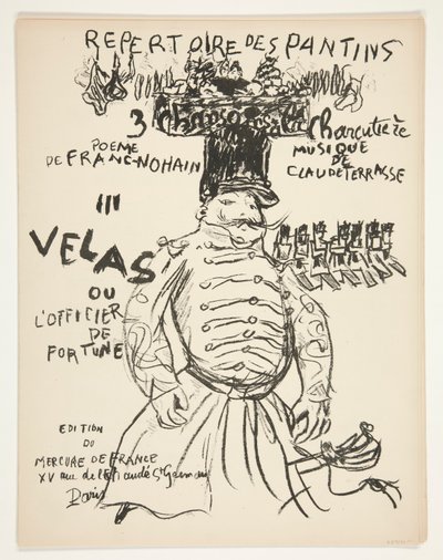 Répertoire du Théâtre des Pantins - six chansons - Pierre Bonnard