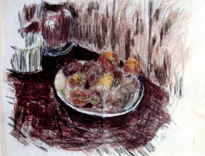 Nature morte avec pêches. Peinture par Pierre Bonnard (1867-1947) XXe siècle. Collection privée - Pierre Bonnard