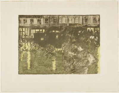 Rue de nuit sous la pluie, c. 1896-1897 (publié en 1899) - Pierre Bonnard