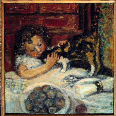 La Petite Fille au chat - Pierre Bonnard