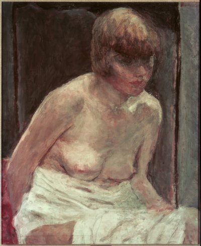 Torse de jeune femme au peignoir blanc - Pierre Bonnard