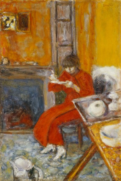 Femme au Peignoir Rouge - Pierre Bonnard