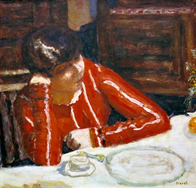 Femme en haut rouge, vers 1920 - Pierre Bonnard