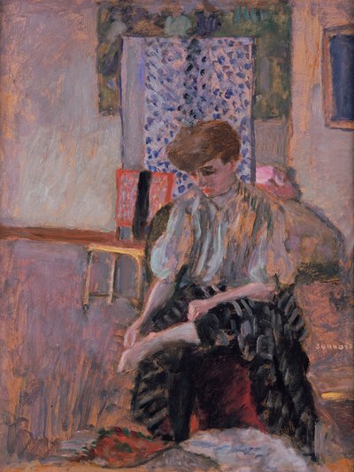 Femme mettant ses bas - Pierre Bonnard