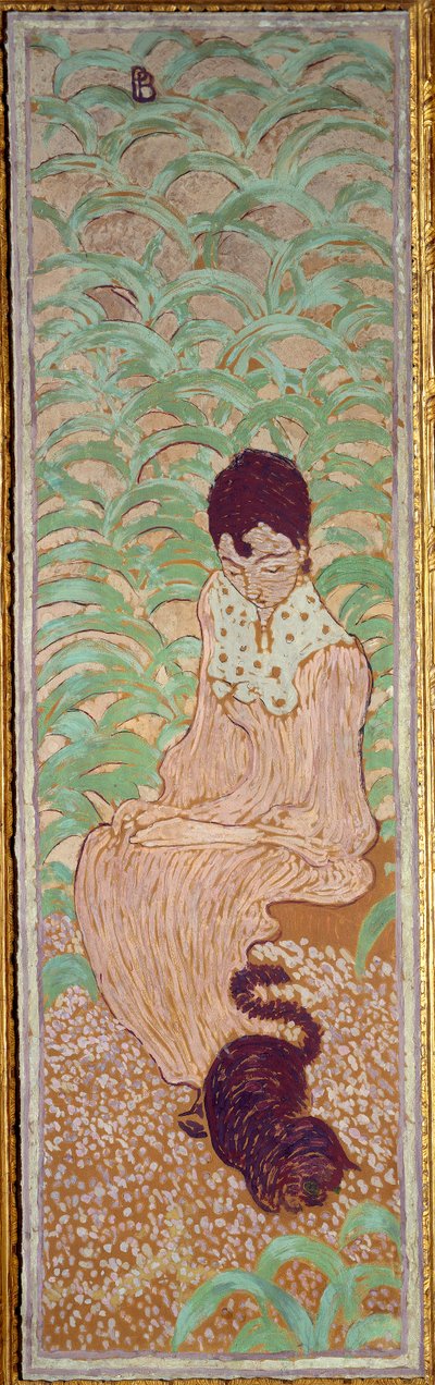 Femme assise au chat - Pierre Bonnard