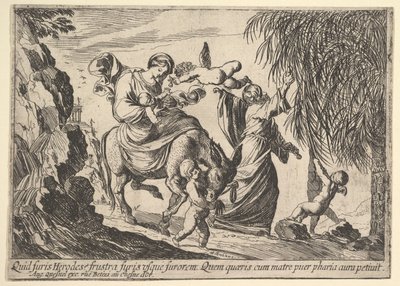 Anges donnant des dattes à un enfant - Pierre Brebiette