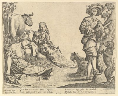 Joueur de cornemuse, 1610-50 - Pierre Brebiette