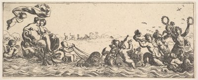 Deux femmes assises dans une coquille, 1615-42 - Pierre Brebiette