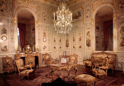 Vue du salon du château de Champs-sur-Marne réalisé par les architectes Pierre Bullet et son fils Jean Baptiste Bullet de Chamblain entre 1699 et 1706 - Pierre Bullet