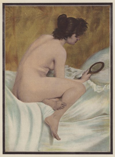 Le réveil, femme avec un miroir - Pierre Carrier Belleuse